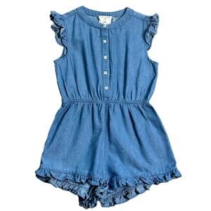 Hayden Girls Button Down Denim Romper Size 9/10